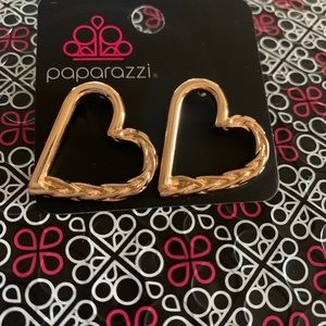 Gold Heart Shaped Earrings